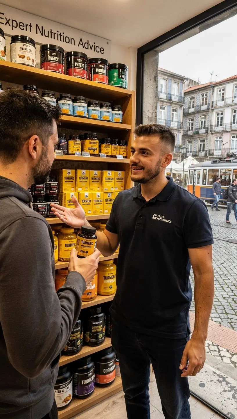 Suplementos nutricionais à base de cúrcuma em embalagem sustentável